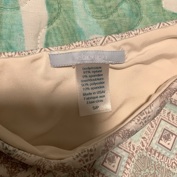 Eberjey teal and ivory cheeky bikini bottoms - Picture 2 of 6